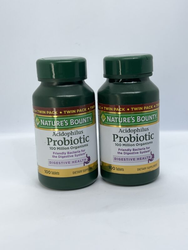 Nature’s Bounty Acidophilus Probiotic – 100 Million Organisms – 100 Tablets