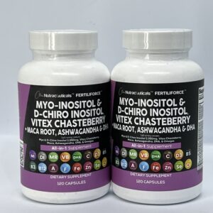 Myo-Inositol, D-Chiro Inositol, Vitex, Maca Root & Ashwagandha - 120 Capsules