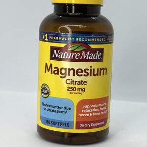 Nature Made Magnesium Citrate – 180 Softgels
